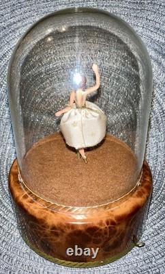 Vintage Reuge Ballerina Domed Music Box 5 Kiss Waltz Works Perfectly