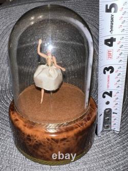 Vintage Reuge Ballerina Domed Music Box 5 Kiss Waltz Works Perfectly