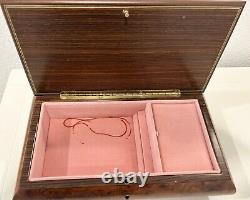 Vintage Reuge Box with KEY Plays True Love #4892 Sainte-Croix Switzerland RARE