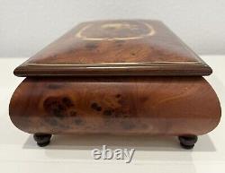 Vintage Reuge Box with KEY Plays True Love #4892 Sainte-Croix Switzerland RARE