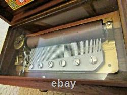 Vintage Reuge CH 3/72 Note Music Box Switzerland The Thieving Magpie G. Rossini