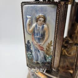 Vintage Reuge Capodimonte Italian Musical Lipstick Dispenser With Cherub READ