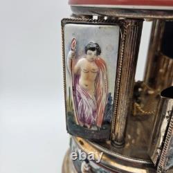 Vintage Reuge Capodimonte Italian Musical Lipstick Dispenser With Cherub READ