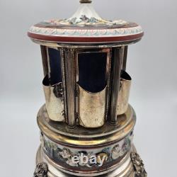 Vintage Reuge Capodimonte Italian Musical Lipstick Dispenser With Cherub READ