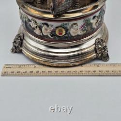 Vintage Reuge Capodimonte Italian Musical Lipstick Dispenser With Cherub READ