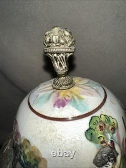 Vintage Reuge Capodimonte Italy Cherub Music Carousel Cigarette/Lipstick Holder