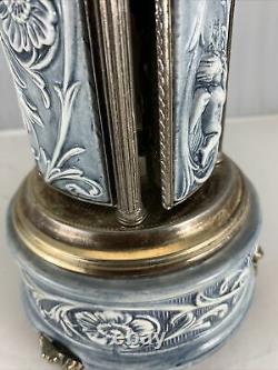 Vintage Reuge Capodimonte Porcelain Carousel Music Cigar Cigarette Dispenser Box