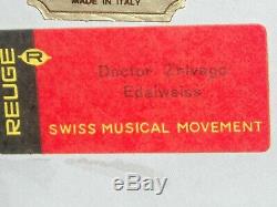 Vintage Reuge Carousel Swiss Music Box Lipstick/cigarette Holder, Works