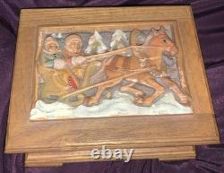 Vintage Reuge Christmas Themed Music Box Dr Zhviago Lara's Theme Swiss Working