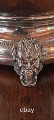 Vintage Reuge Cigarette or Lipstick holder carousel music box brown onyx