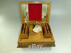 Vintage Reuge Dancing Ballerina Cigarette Holders Music Box (watch The Video)