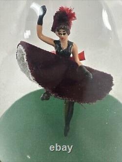 Vintage Reuge Dancing Ballerina French Cancan Cabaret Music Box Swiss Made