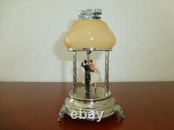 Vintage Reuge Dancing Ballerina Music Box Automaton With Lighter (watch Video)