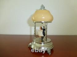 Vintage Reuge Dancing Ballerina Music Box Automaton With Lighter (watch Video)