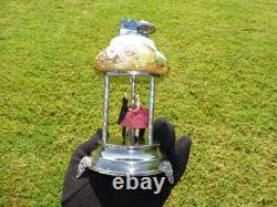 Vintage Reuge Dancing Ballerina Music Box Automaton With Lighter (watch Video)