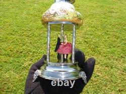 Vintage Reuge Dancing Ballerina Music Box Automaton With Lighter (watch Video)