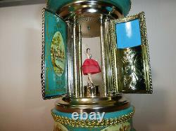 Vintage Reuge Dancing Ballerina Music Box Carousel Cigarette Lipstick Holder