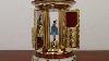 Vintage Reuge Dancing Ballerina Music Box Carousel Holder Porcelain Case