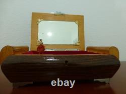Vintage Reuge Dancing Ballerina Music Jewelry Box Wondeful Working (watch Video)