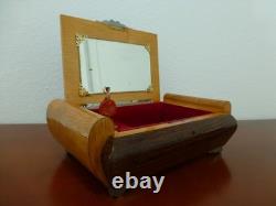 Vintage Reuge Dancing Ballerina Music Jewelry Box Wondeful Working (watch Video)