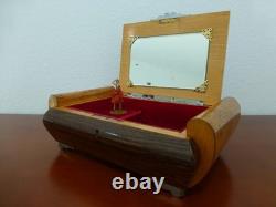 Vintage Reuge Dancing Ballerina Music Jewelry Box Wondeful Working (watch Video)