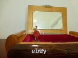 Vintage Reuge Dancing Ballerina Music Jewelry Box Wondeful Working (watch Video)