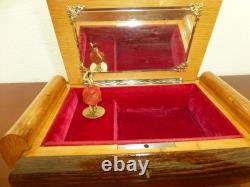 Vintage Reuge Dancing Ballerina Music Jewelry Box Wondeful Working (watch Video)