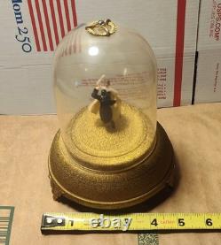 Vintage Reuge Dancing Couple Ballerina Gold Music Box Automaton Rare Watch Video