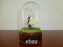 Vintage Reuge Dancing Couple Ballerina Music Box Automaton (see Video)