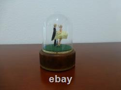Vintage Reuge Dancing Couple Ballerina Music Box Automaton (see Video)
