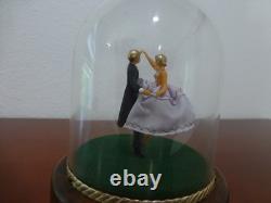 Vintage Reuge Dancing Couple Ballerina Music Box Automaton (see Video)