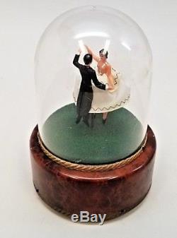Vintage Reuge Dancing Couple Ballerina Music Box Roses From The South