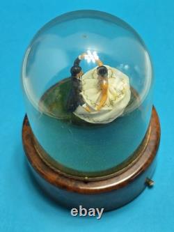 Vintage Reuge Dancing Couple Ballroom Waltz Anniversary Song Music Box HTF Works