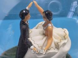 Vintage Reuge Dancing Couple Ballroom Waltz Anniversary Song Music Box HTF Works
