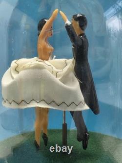 Vintage Reuge Dancing Couple Ballroom Waltz Anniversary Song Music Box HTF Works