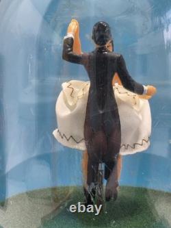 Vintage Reuge Dancing Couple Ballroom Waltz Anniversary Song Music Box HTF Works