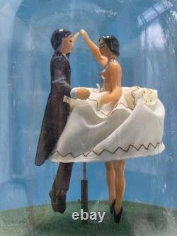 Vintage Reuge Dancing Couple Ballroom Waltz Anniversary Song Music Box HTF Works