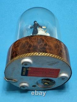 Vintage Reuge Dancing Couple Ballroom Waltz Anniversary Song Music Box HTF Works