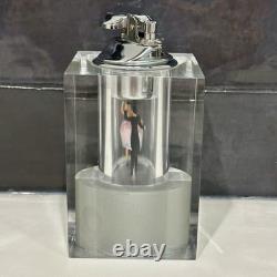 Vintage Reuge Dancing Couple Music Box Automaton With Lighter (watch Video)