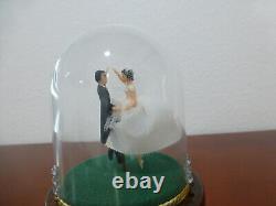 Vintage Reuge Dancing Wedding Couple Ballerina Music Box Automaton