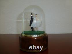 Vintage Reuge Dancing Wedding Love Couple Ballerina Music Box Automaton