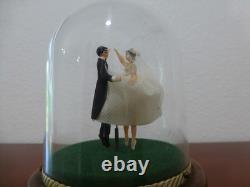Vintage Reuge Dancing Wedding Love Couple Ballerina Music Box Automaton