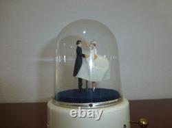 Vintage Reuge Dancing Wedding Love Couple Ballerina Music Box Automaton