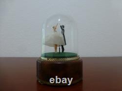 Vintage Reuge Dancing Wedding Love Couple Ballerina Music Box Automaton