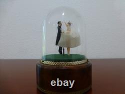 Vintage Reuge Dancing Wedding Love Couple Ballerina Music Box Automaton