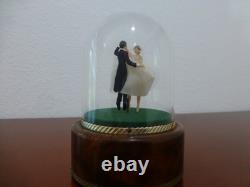 Vintage Reuge Dancing Wedding Love Couple Ballerina Music Box Automaton