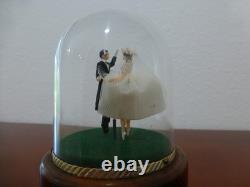 Vintage Reuge Dancing Wedding Love Couple Ballerina Music Box Automaton