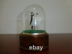 Vintage Reuge Dancing Wedding Love Couple Ballerina Music Box Automaton