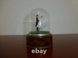 Vintage Reuge Dancing Wedding Love Couple Ballerina Music Box Automaton
