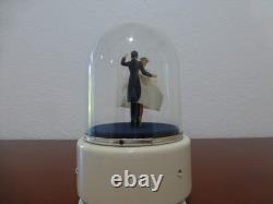 Vintage Reuge Dancing Wedding Love Couple Ballerina Music Box Automaton